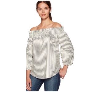 NWT Kensie Striped Off Shoulder Blouse